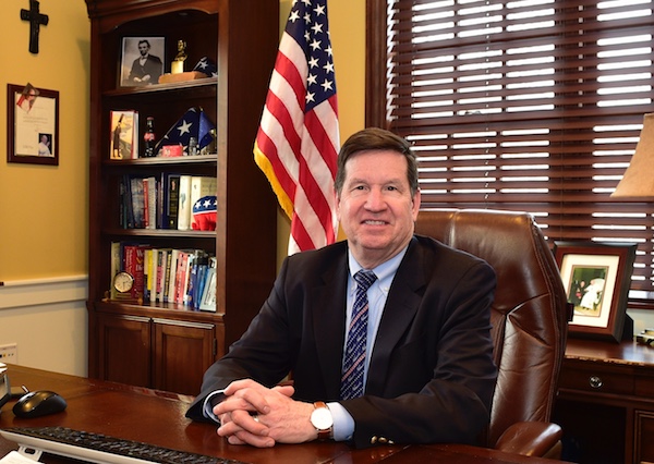 Candidate of 82nd District for the Illinois House of Representatives Mickey Straub during a photograph session at his studio in Burr Ridge, Illinois, on January 9, 2018.